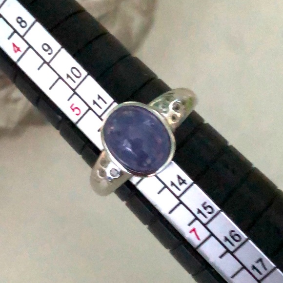 Tanzanite & 14K White Gold Plated - Picture 4 of 5